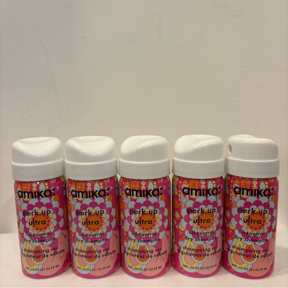 amika Other - Sample size Amika Perk Up Ultra Oil Control Dry Shampoo in Pink pack of 5